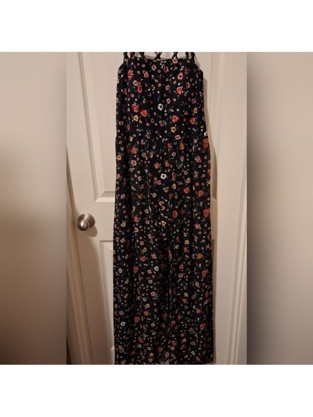 No Boundaries Floral Jumper Dress Shorts One Piece Skirt XL 15-17